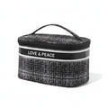 "Love & Peace" Plaid Vanity Handbag