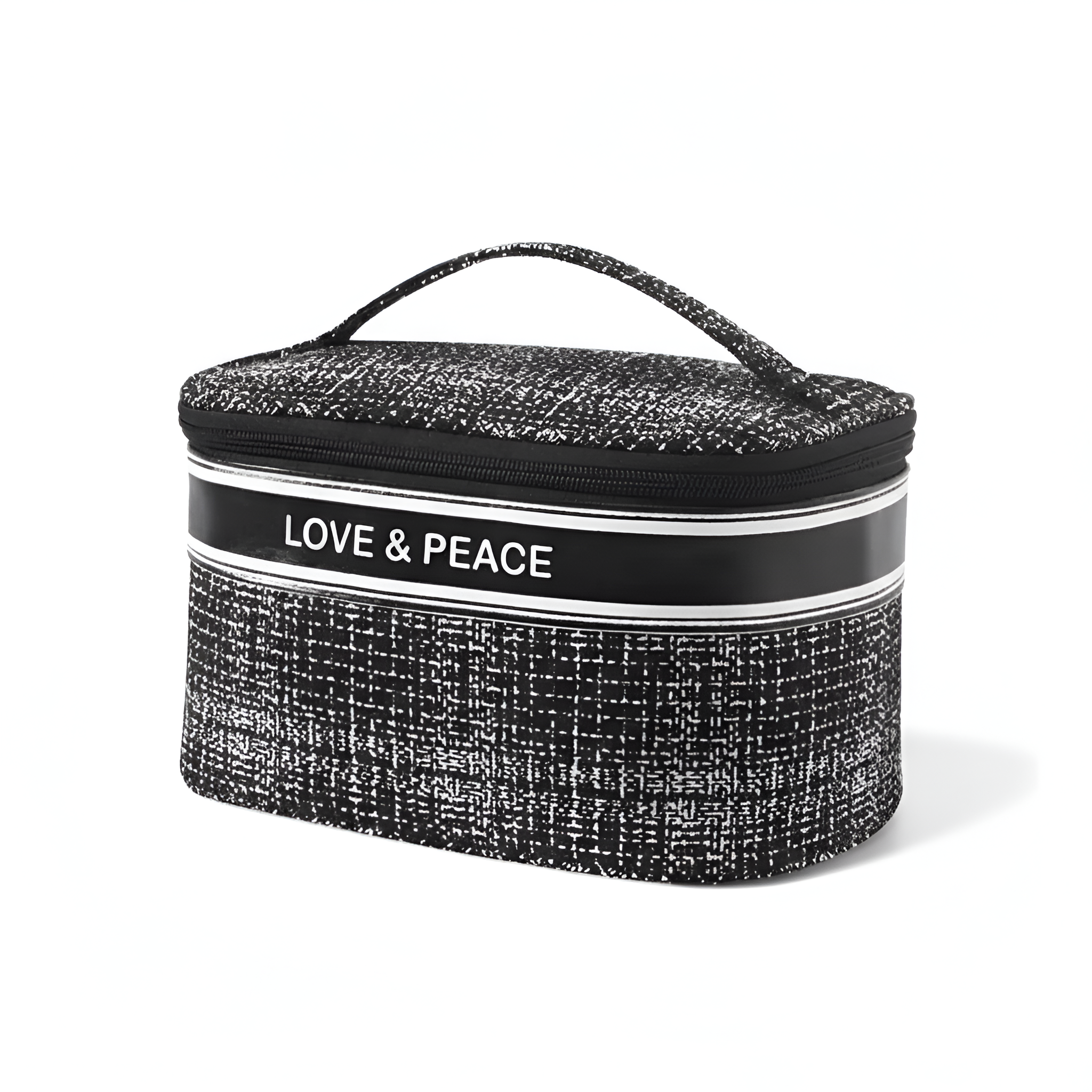 "Love & Peace" Plaid Vanity Handbag