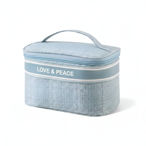 "Love & Peace" Plaid Vanity Handbag