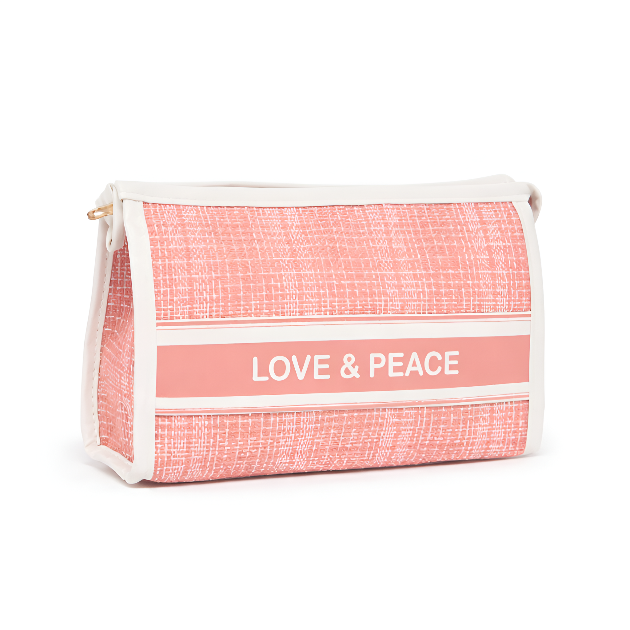 "Love & Peace" Textured Travel Pouch