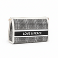 "Love & Peace" Textured Travel Pouch