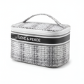 "Love & Peace" Plaid Vanity Handbag