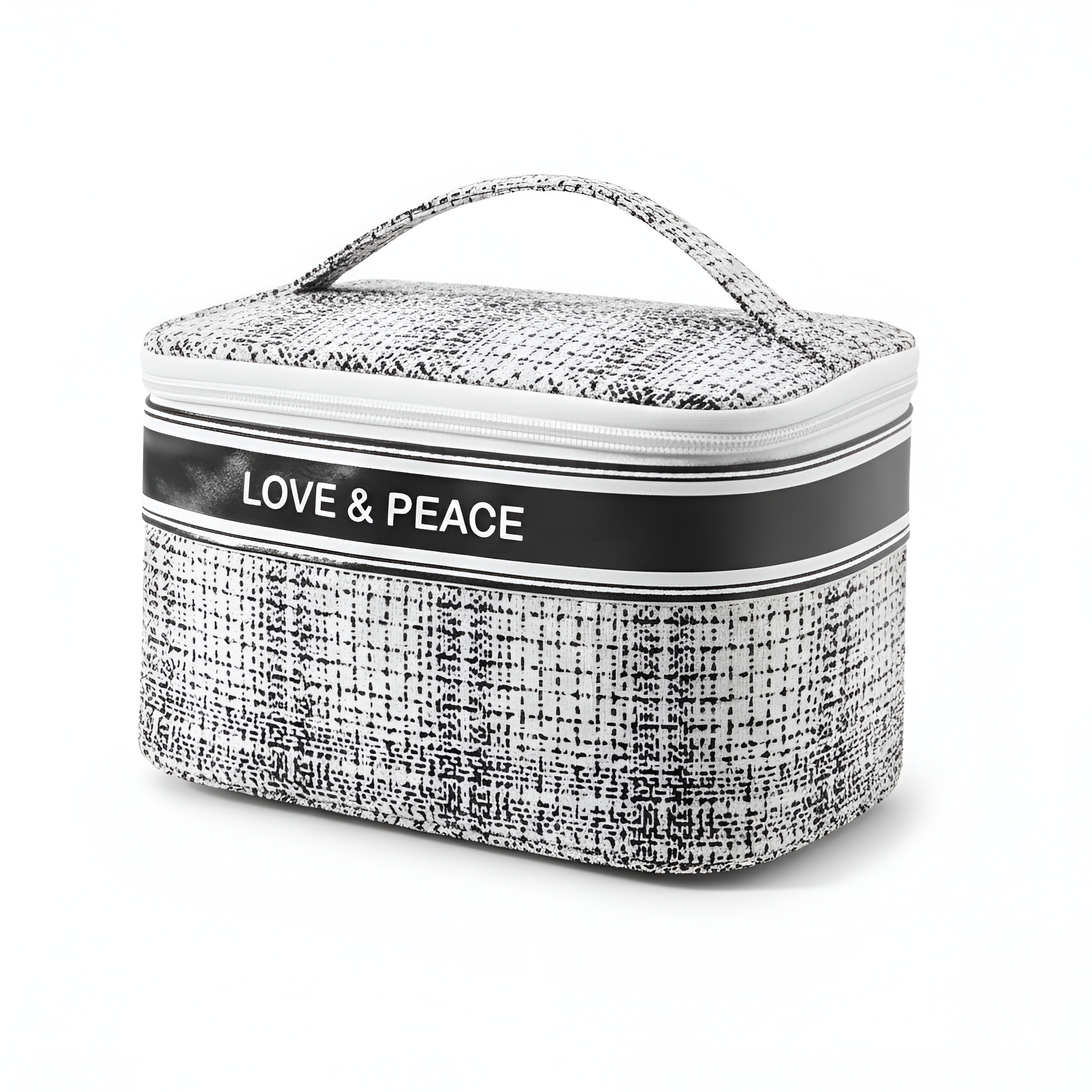 "Love & Peace" Plaid Vanity Handbag